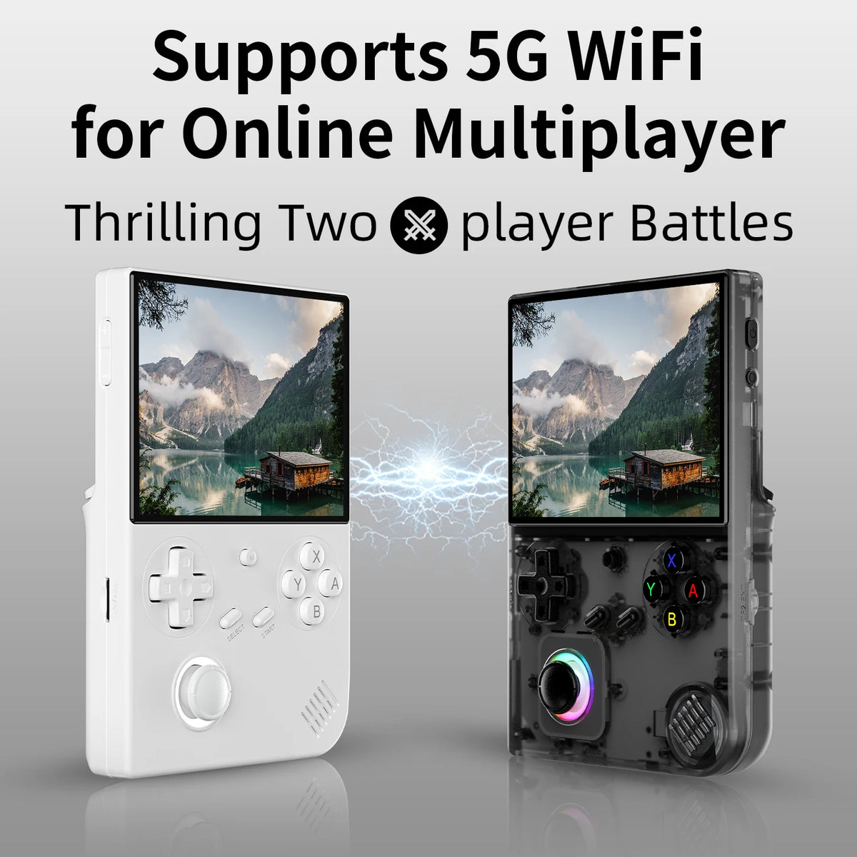 ANBERNIC RG40XX V Retro Handheld Game Console 4'' IPS Screen 64GB Preloaded Games 4753+ Linux System 5G WiFi HDMI Bluetooth 4.2 RGB Lighting Portable Gaming