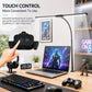 Eye-care Double Head Desk Lamp LED Clip-on 180 Degree Foldable 3 Color Modes Adjustable 3000K-6000K 10 Brightness Levels Computer Screen Light for Home Reading PC Game