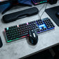 Wired USB Backlit Keyboard and Mouse Combo, Ergonomic Mechanical Feeling Gaming Keyboard & Mouse Kit, Plug Play Computer Accessories for PC Desktop Laptop Home Office Gaming