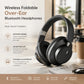 Bluetooth Headphones Over Ear Wireless Headset BT5.3 Foldable Portable Hi-Res Audio Fashion Aesthetic Deep Bass Stereo 24H Battery Fast Charge Dual Mode With Mic Noise Isolation For Students Content Creators Remote Work Trave