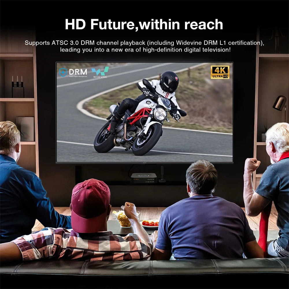 GTMEDIA TV BOX ATSC3.0 2.4G&5G WiFi Original Quad Core Smart Media Player 4K HDR Set Top Box Dolby Audio BT 5.0 for US
