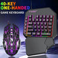 FocusOnPC TF900 2-in-1 Mobile Gaming Converter Combo, One Hand Keyboard & Mouse Kit for PUBG Mobile & Other Smartphone Mobile Games  RGB Wired Gaming Keyboard Mouse Combo