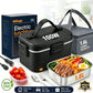 100W Fast‑Heated Electric Lunch Box 1.8L, 110V Home & 12V/24V Car Dual‑Use Food Warmer, 304 Stainless‑Steel Portable Heating Bento Box with Insulated Carry Bag for Office, Road‑Trip