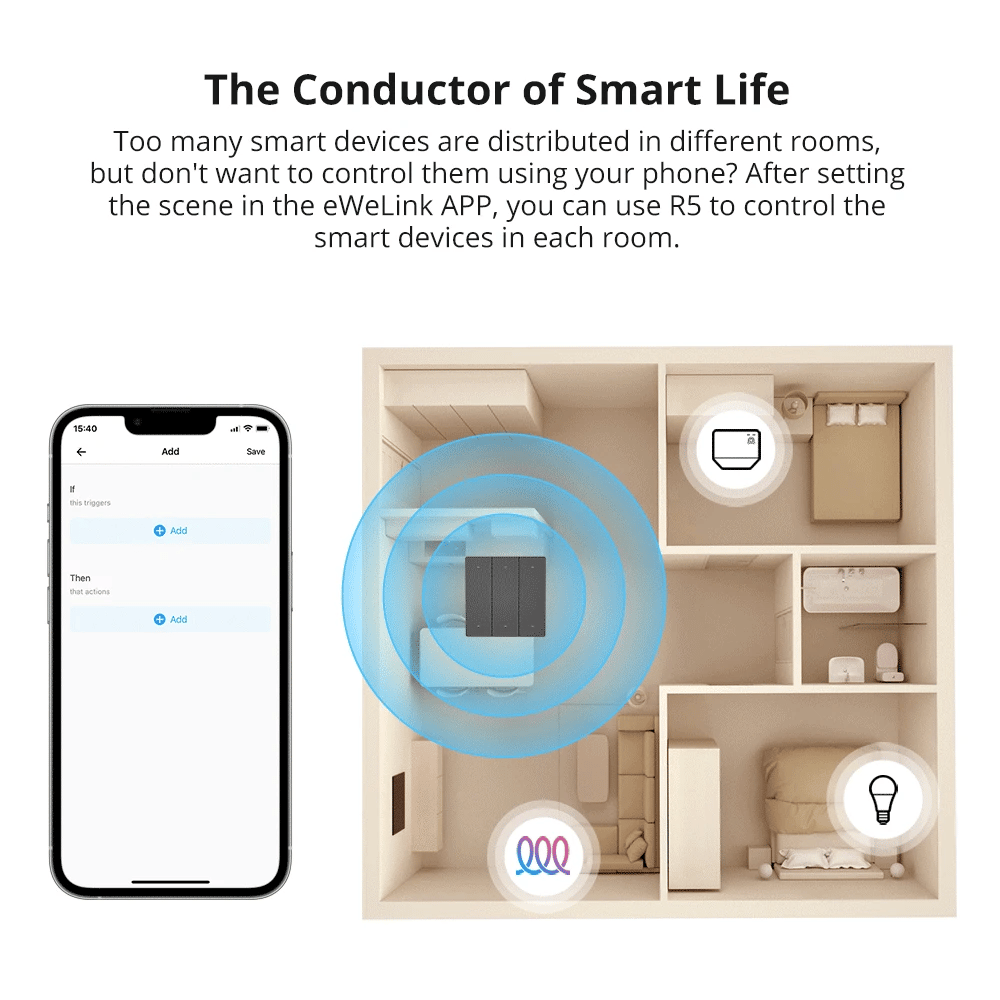 SONOFF R5 Scene Controller 6 Channel SwitchMan Wireless Remote Controller Smart Home Appliance Use For M5 eWeLink-Remote Gateway