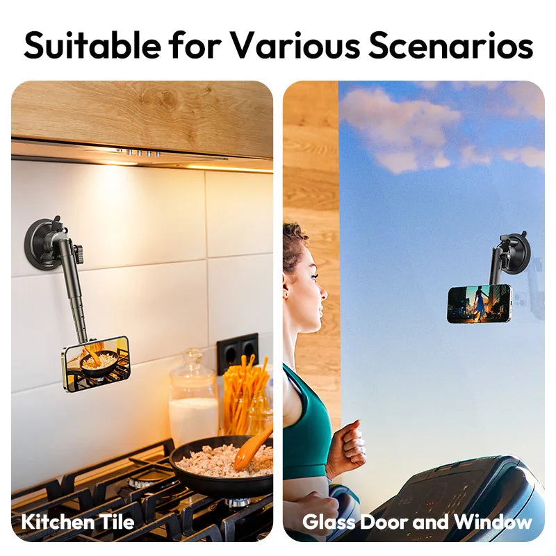 Ulanzi ZJ06 Phone Suction Cup Mount Phone Holder 360° Ballhead For MagSafe Smartphone Video Vlog Livestreaming Photography
