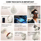 Bluetooth Headphones Over Ear Wireless Headset BT5.3 Foldable Portable Hi-Res Audio Fashion Aesthetic Deep Bass Stereo 24H Battery Fast Charge Dual Mode With Mic Noise Isolation For Students Content Creators Remote Work Trave