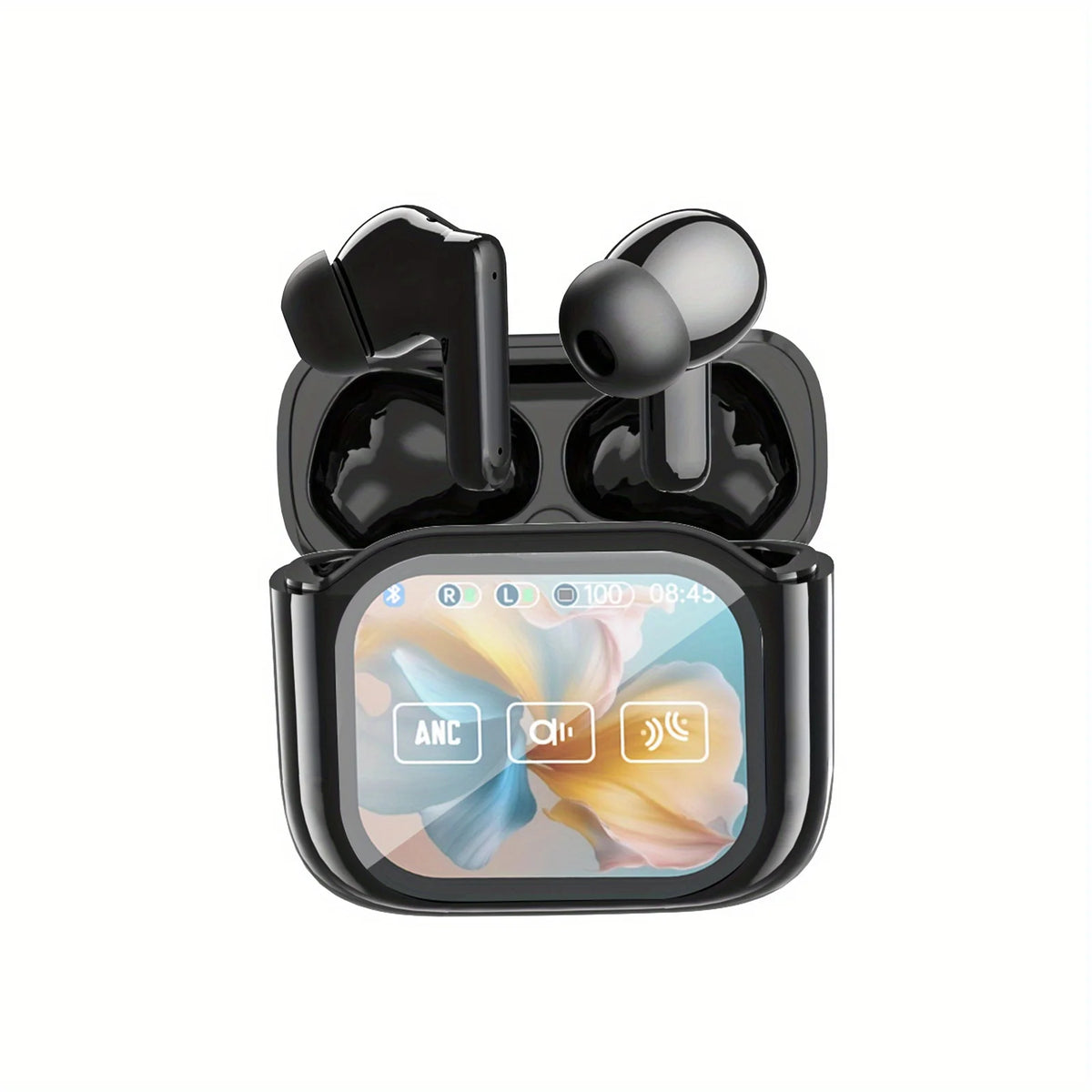 New LCD Color Screen Wireless Headphones with ANC Noise Cancellation, ENC, Low Power Consumption, BTV5.4, Sports-Style JM19 Headphones with an Ultra-Long Battery Life of 60 Hours