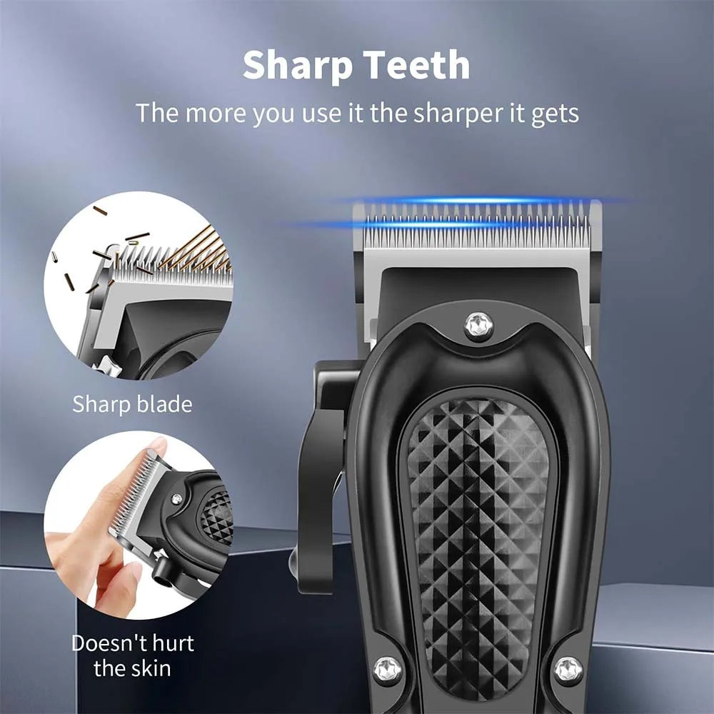 Professional Barber Electric Hair Clipper LED Display Screen USB Charging Trimmer Powerful Electric Hair Clipper Trimmer Tool