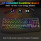 FocusOnPC K787 2.4G Tri-Mode Wireless Gaming Keyboard, 104 Keys RGB Backlit, Ergonomic USB-C Plug-and-Play Keyboard, 1900mAh Battery, Auto Sleep & Low Battery Alert, Silent Typing for Game