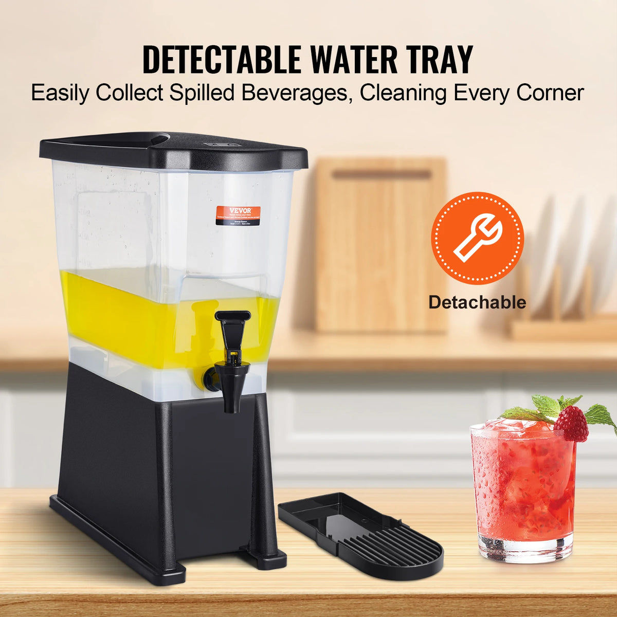 SucceBuy Beverage Dispenser 3 Gallon Drink Dispenser for Parties Plastic Juice Dispenser w/ Stand Spigot Lid Iced Tea Dispenser