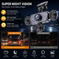 BCUOZ 5-Lens 360° Dashcam 1080P Front 720P Rear Left Right Car Cameras 360° Car Video Recorder Black Box Super Night Vision Loop Recording G-Sensor WDR 12-24V Plug Power Supply Optional 64GB Memory Card