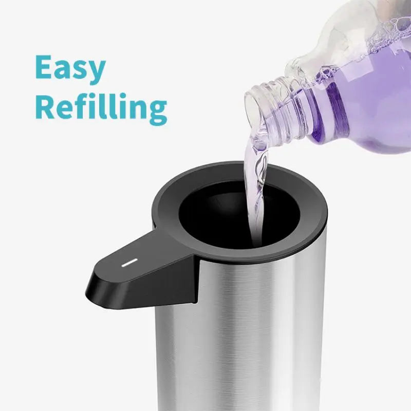 AIKE USB Charging Automatic Soap Dispenser Stainless Steel Non-contact  Dispenser for Kitchen Detergent and Bathroom Hand Soap