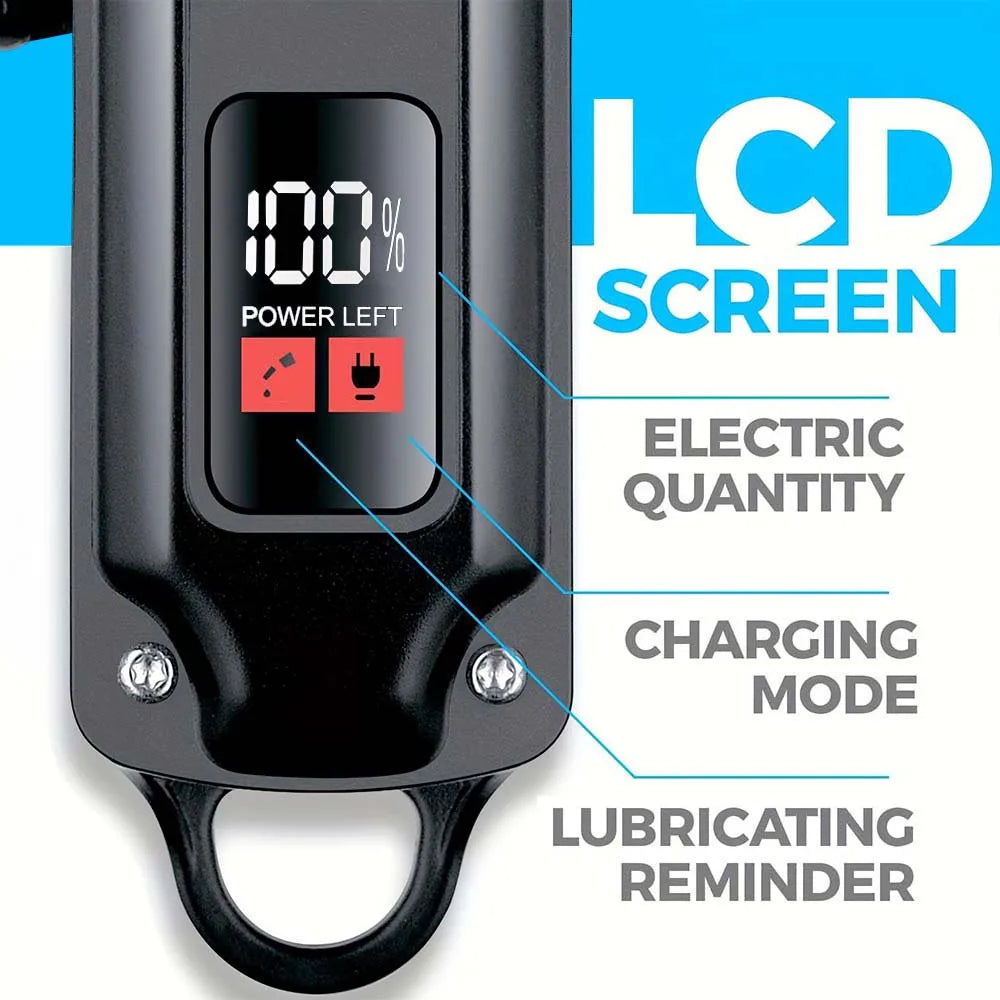 Professional Barber Electric Hair Clipper LED Display Screen USB Charging Trimmer Powerful Electric Hair Clipper Trimmer Tool