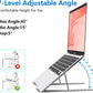 Foldable Aluminum Laptop Stand, 7-Level Adjustable Height, Anti-Slip Silicone Pads, Portable for 10-15.6 Inch Laptops & Tablets
