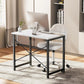 JHK Computer Office Desk Writing Study Office Gaming Table Modern Simple Style Compact Metal Frame Wood Tabletop Easy Assembly