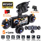 BCUOZ 5-Lens 360° Dashcam 1080P Front 720P Rear Left Right Car Cameras 360° Car Video Recorder Black Box Super Night Vision Loop Recording G-Sensor WDR 12-24V Plug Power Supply Optional 64GB Memory Card