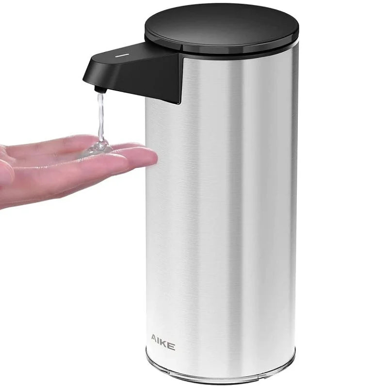 AIKE USB Charging Automatic Soap Dispenser Stainless Steel Non-contact  Dispenser for Kitchen Detergent and Bathroom Hand Soap