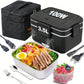 Dual‑Use Electric Heated Lunch Box, 12V Car & Home Plug‑in Food Warmer, 304 Stainless‑Steel Portable Heating Bento Box with Insulated Bag, Fast Heating Food Container for Office, Car, Travel