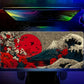 XXL Japanese Ukiyo-e Anime Bohemian Gaming Mouse Pad & Desk Mat - Large Non-Slip Rubber Base Suitable for Office, Home Computer, Compatible for PC, Laptop